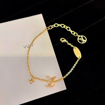 [Ornora Jewelry]LOGO STAR MOTIF GOLD BRACELET