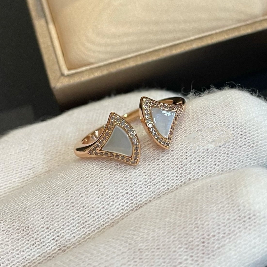 [Ornora Jewelry]DREAM MOP DIAMOND OPEN RING