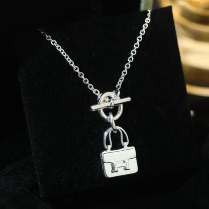 [Ornora Jewelry]POP H PEDANT SILVER NECKLACE
