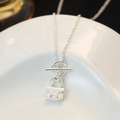 [Ornora Jewelry]POP H PEDANT SILVER NECKLACE