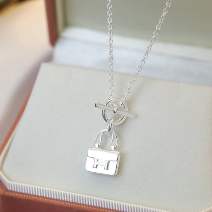 [Ornora Jewelry]POP H PEDANT SILVER NECKLACE