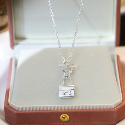 [Ornora Jewelry]POP H PEDANT SILVER NECKLACE