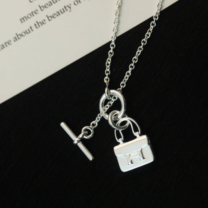 [Ornora Jewelry]POP H PEDANT SILVER NECKLACE