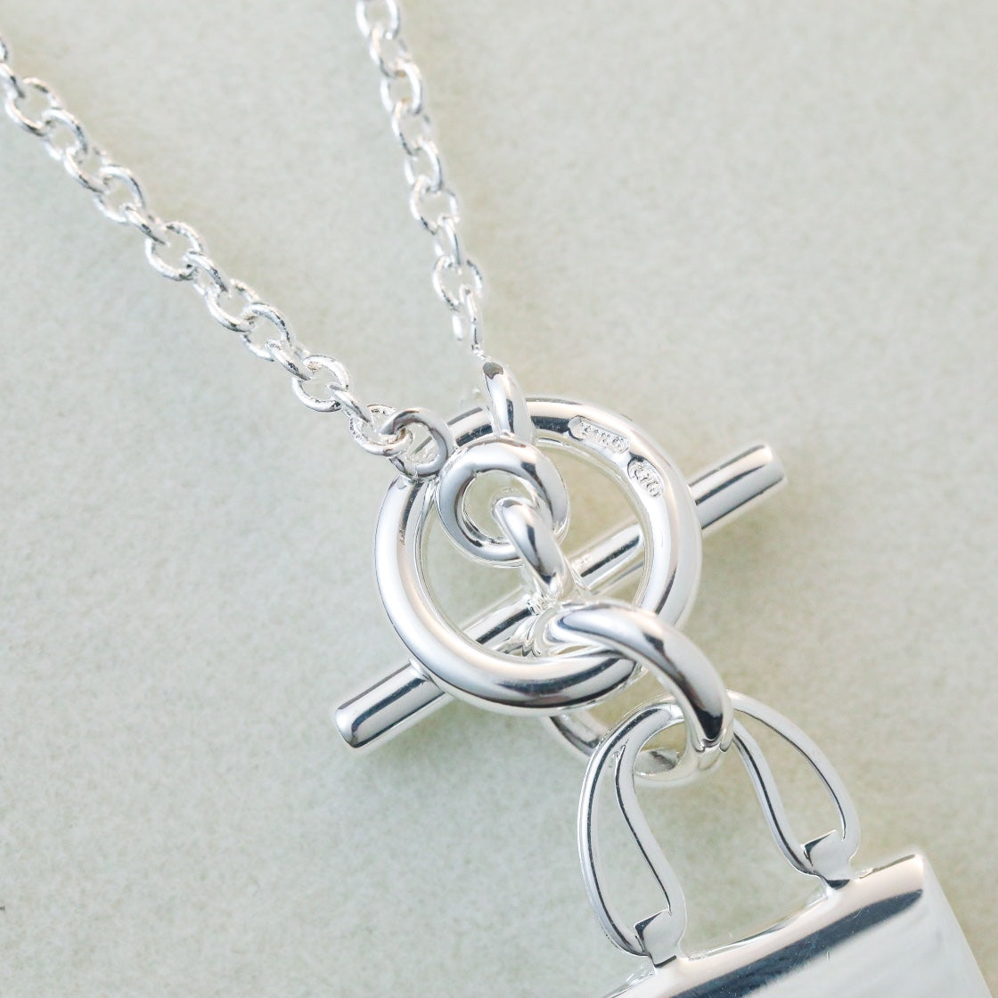 [Ornora Jewelry]POP H PEDANT SILVER NECKLACE