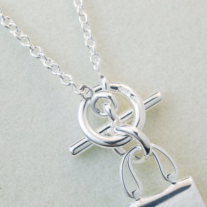 [Ornora Jewelry]POP H PEDANT SILVER NECKLACE