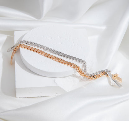 [Ornora Jewelry]KELLY CHAIN SILVER DIAMOND BRACELET