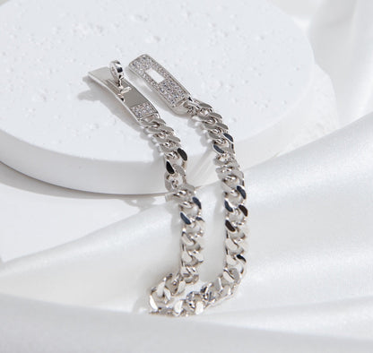 [Ornora Jewelry]KELLY CHAIN SILVER DIAMOND BRACELET