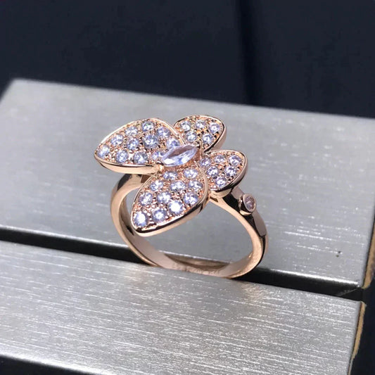 [Ornora Jewelry]BUTTERFLY PINK GOLD DIAMOND RING