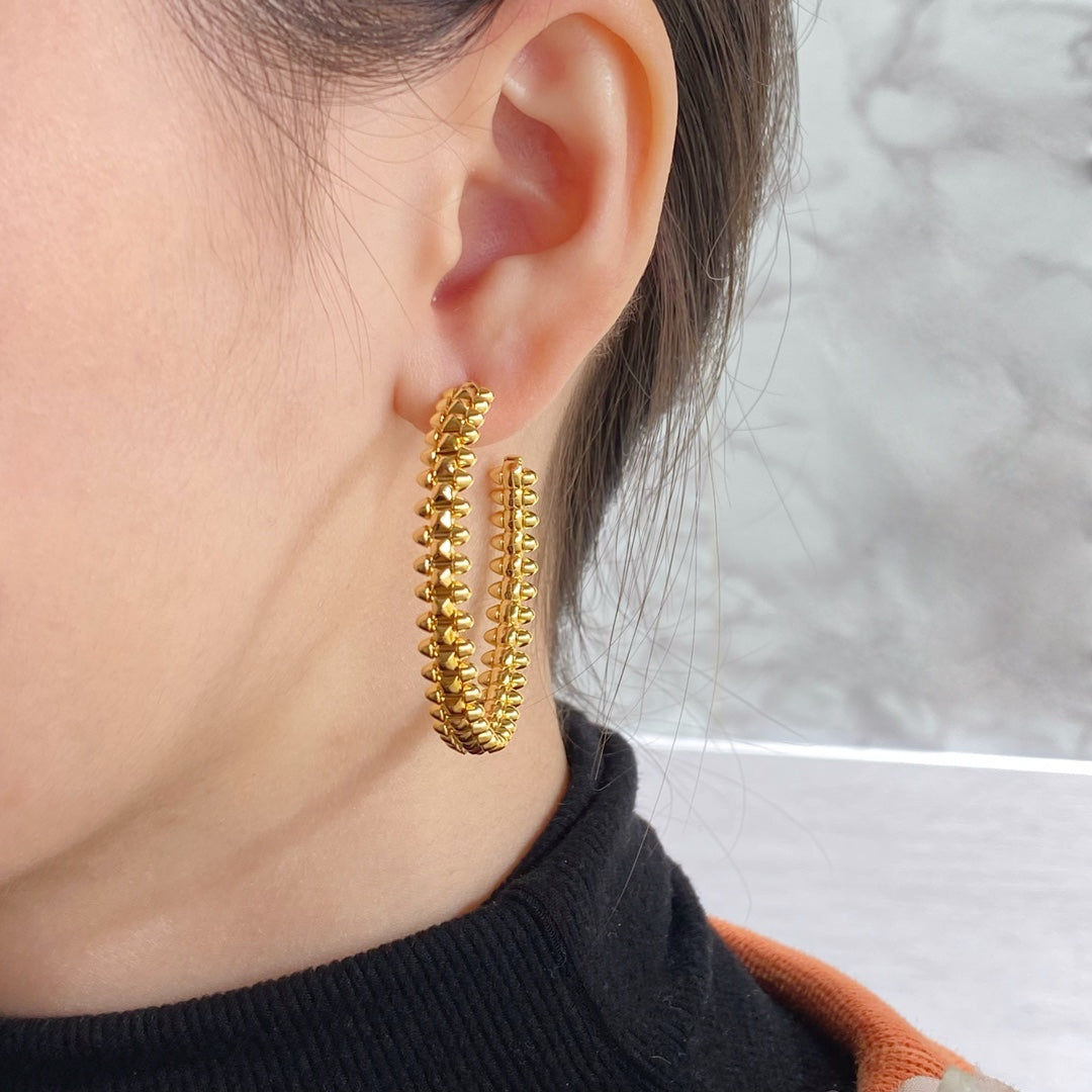 [Ornora Jewelry]CLASH HOOP LARGE EARRINGS