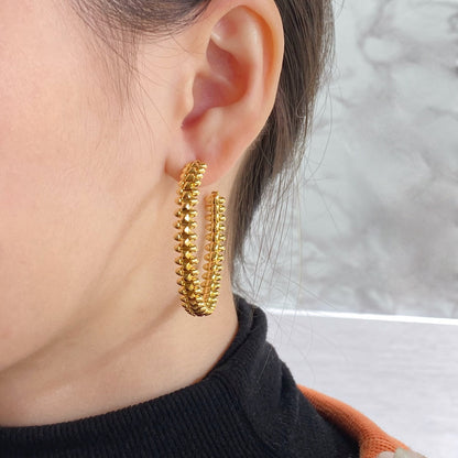 [Ornora Jewelry]CLASH HOOP LARGE EARRINGS
