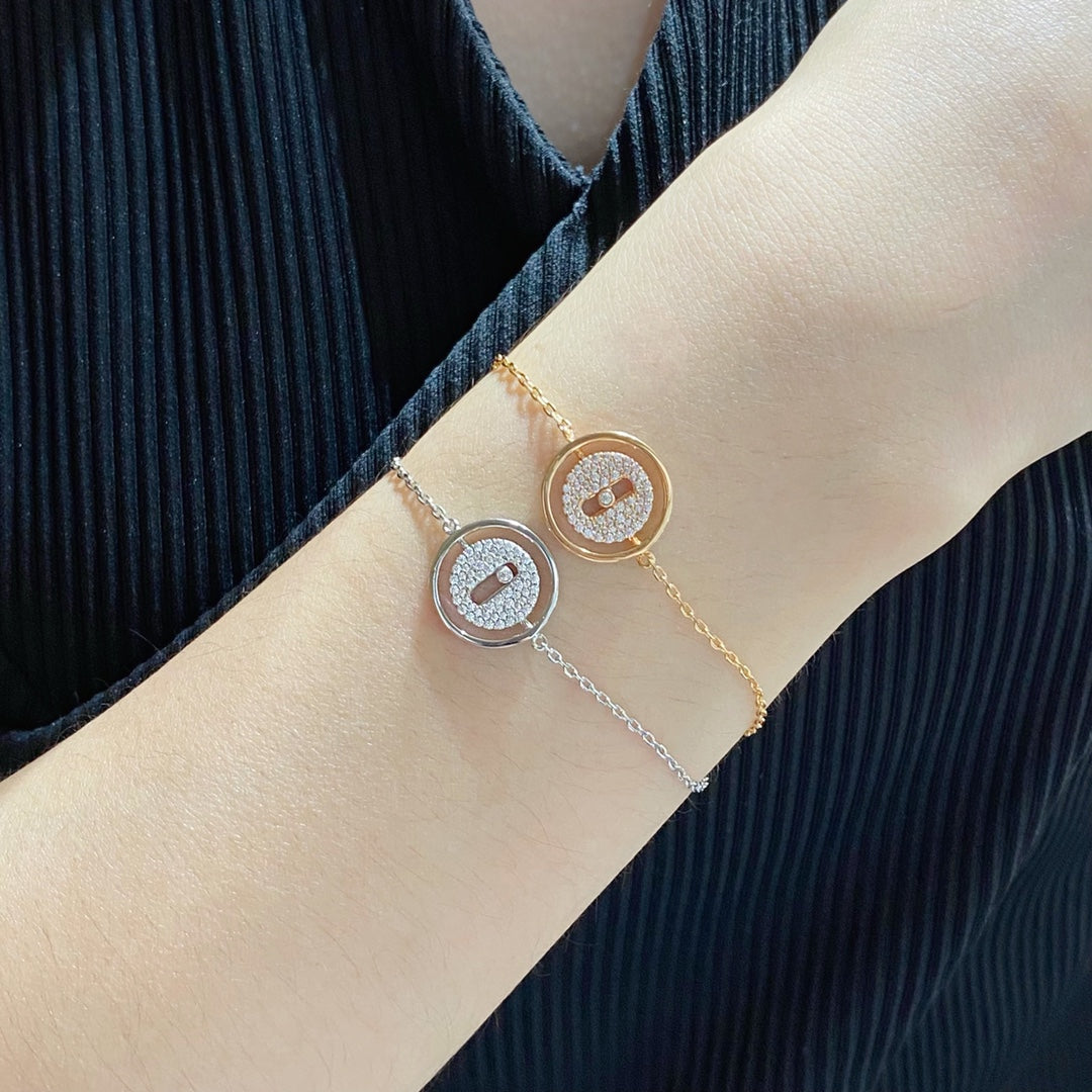 [Ornora Jewelry]LUCKY MOVE DIAMOND PAVED BRACELET