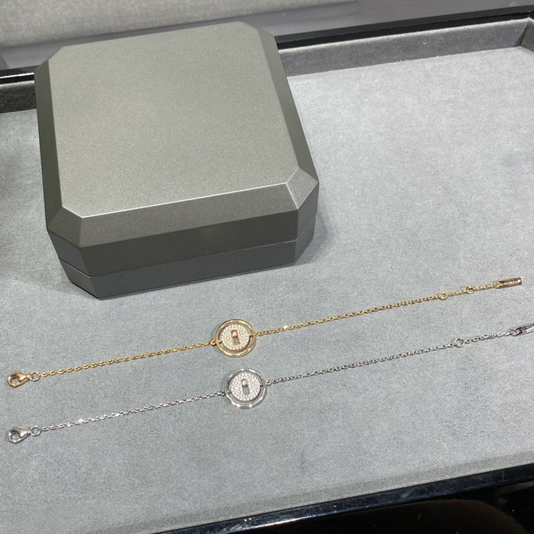 [Ornora Jewelry]LUCKY MOVE DIAMOND PAVED BRACELET