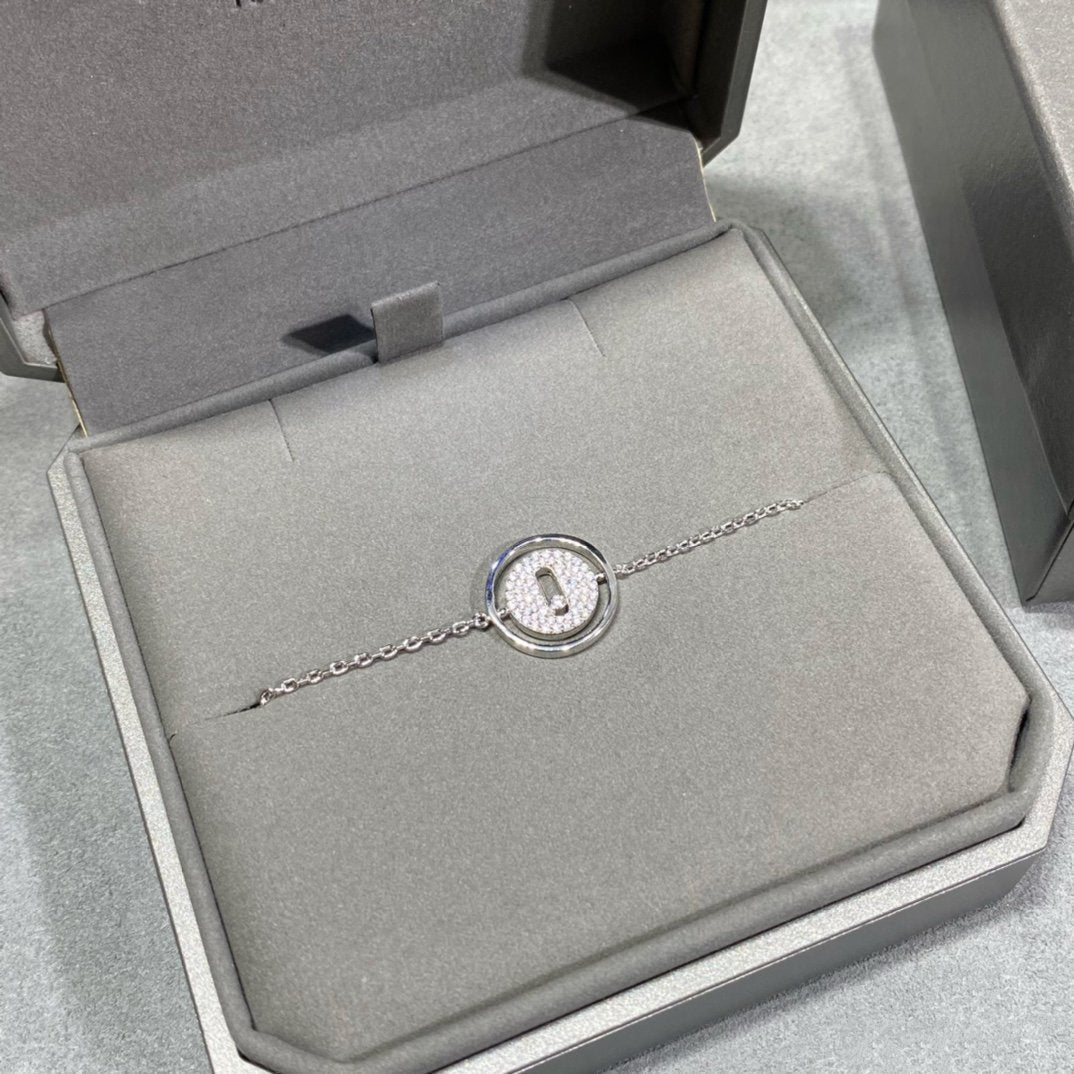 [Ornora Jewelry]LUCKY MOVE DIAMOND PAVED BRACELET