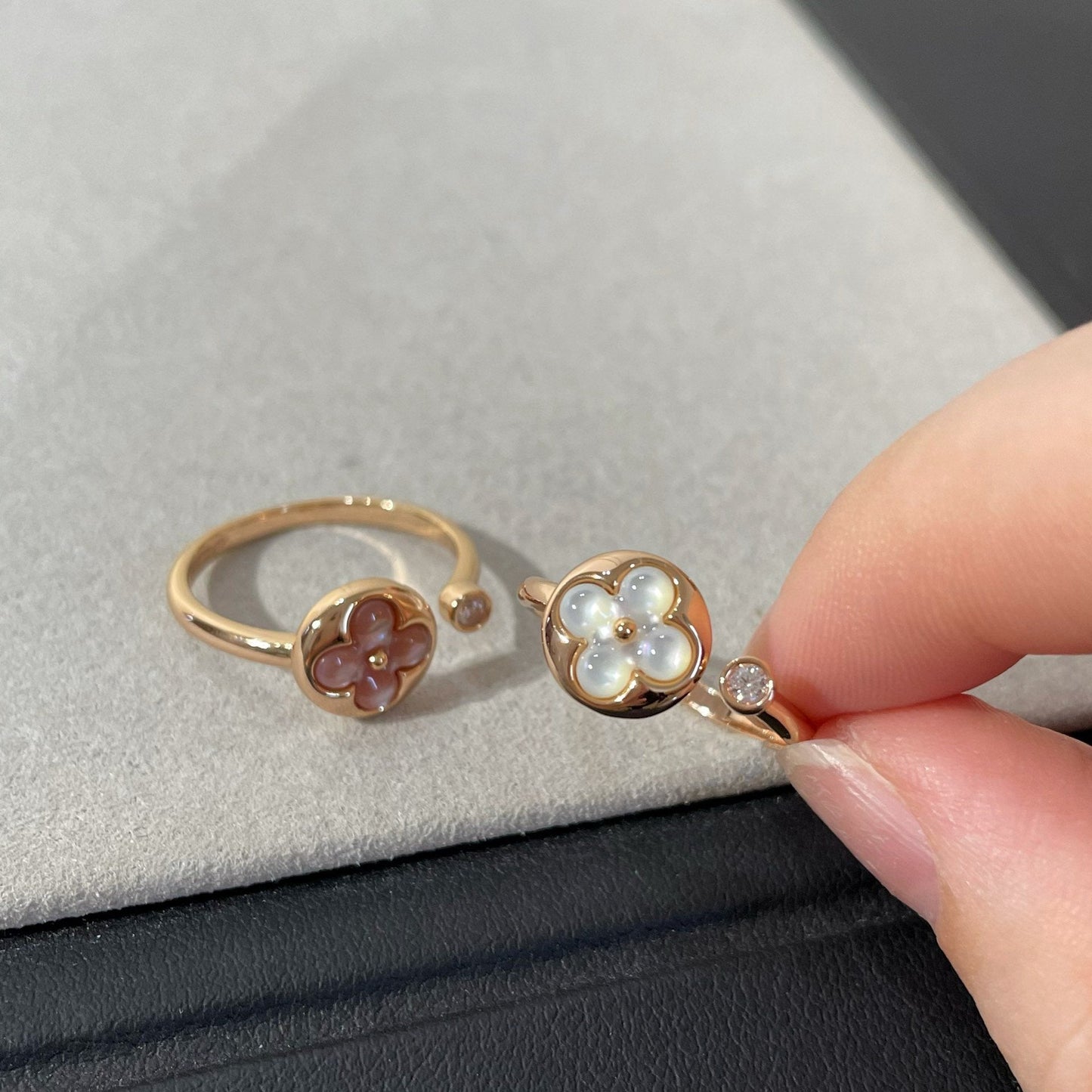 [Ornora Jewelry]SUN 1 DIAMOND PINK MOP RING