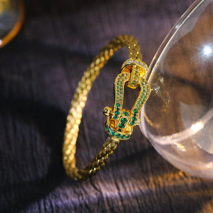 [Ornora Jewelry]FORCE 10 GOLD GREEN DIAMOND PAVED