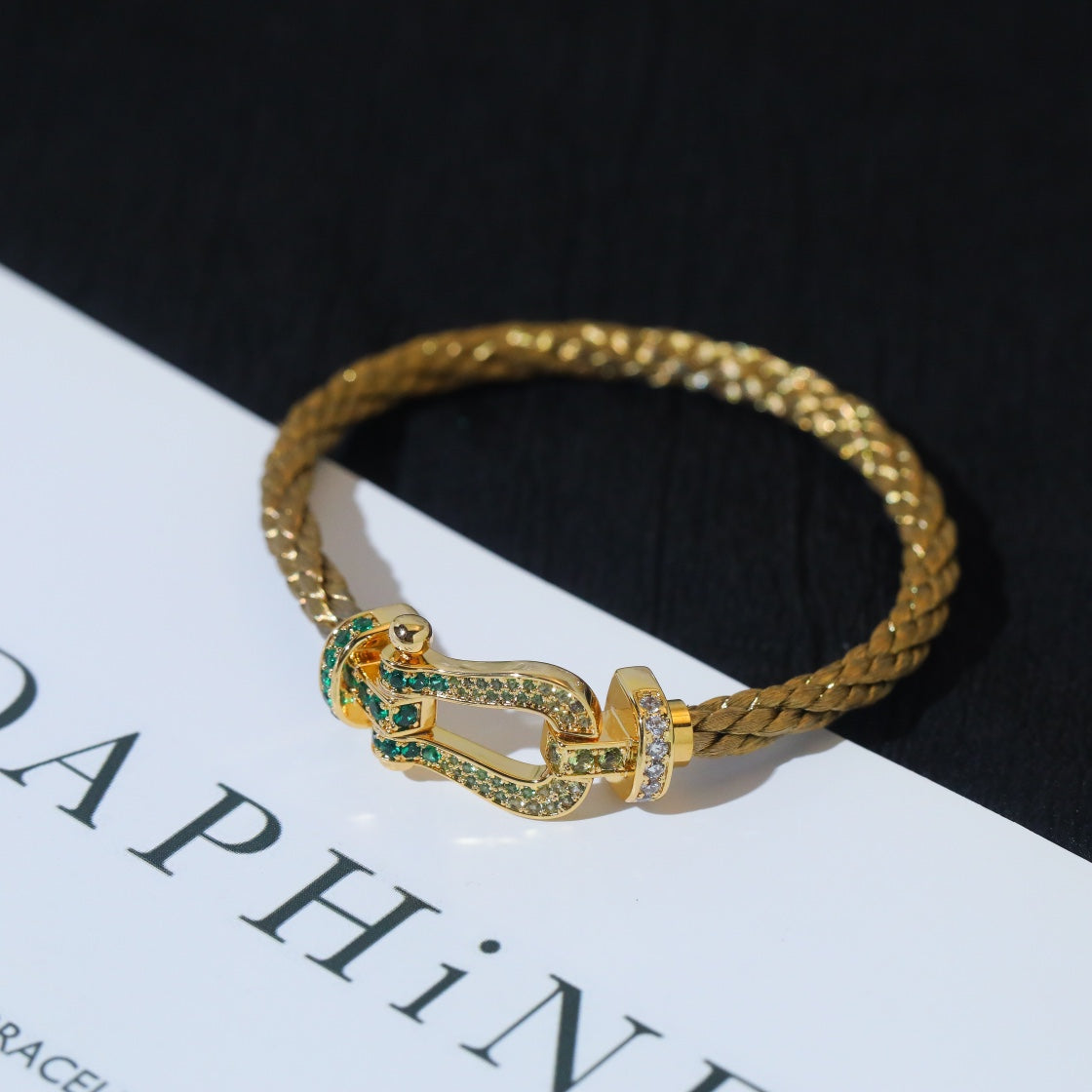 [Ornora Jewelry]FORCE 10 GOLD GREEN DIAMOND PAVED