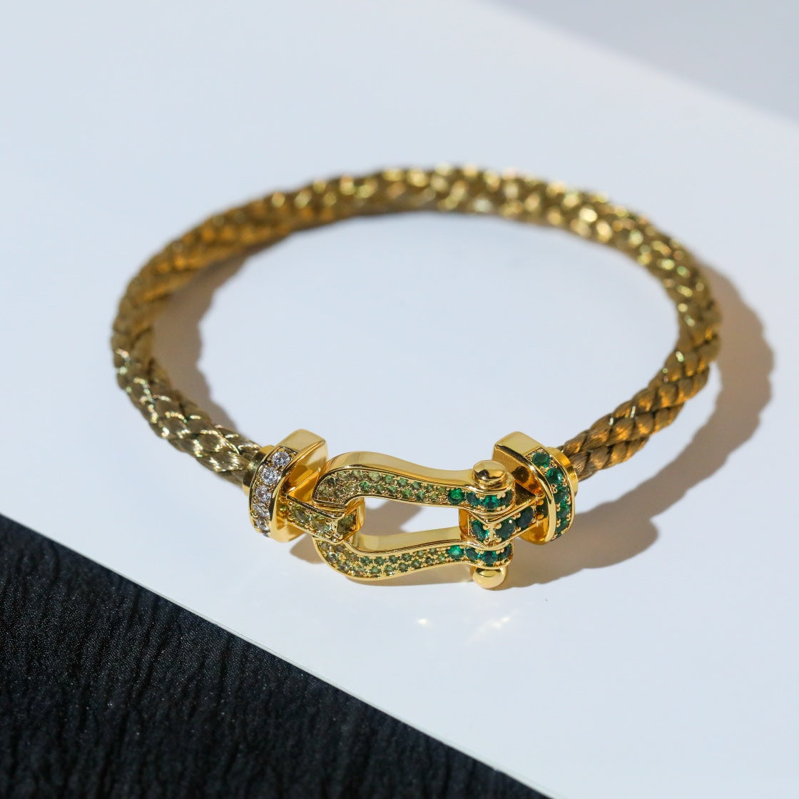 [Ornora Jewelry]FORCE 10 GOLD GREEN DIAMOND PAVED