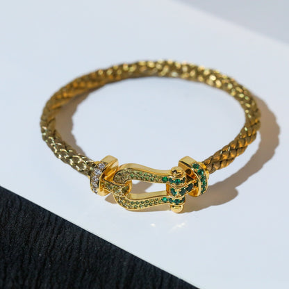 [Ornora Jewelry]FORCE 10 GOLD GREEN DIAMOND PAVED