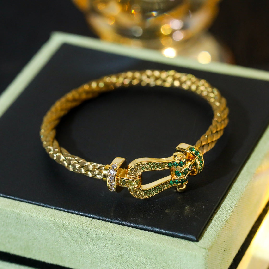 [Ornora Jewelry]FORCE 10 GOLD GREEN DIAMOND PAVED