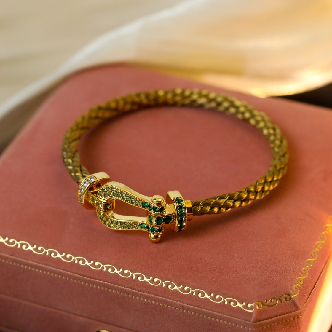 [Ornora Jewelry]FORCE 10 GOLD GREEN DIAMOND PAVED