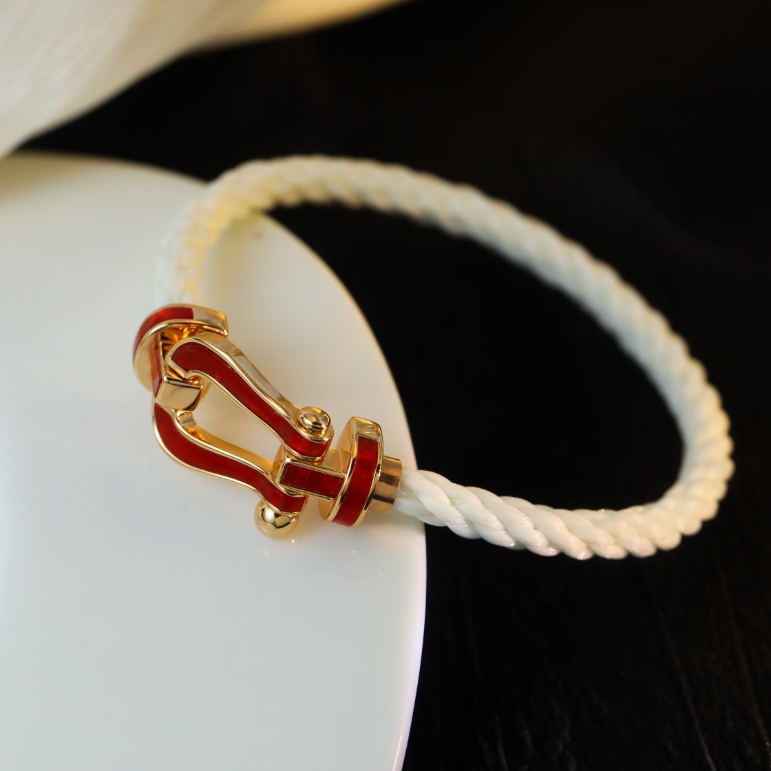 [Ornora Jewelry]FORCE 10 WHITE TEXTILE DIAMOND PAVED