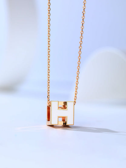 [Ornora Jewelry]H CAGE PINK GOLD NECKLACE