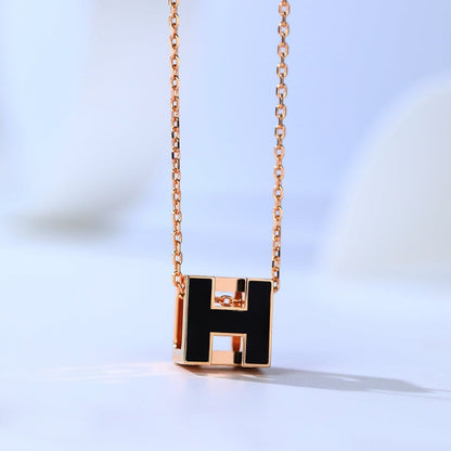[Ornora Jewelry]H CAGE PINK GOLD NECKLACE