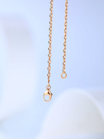[Ornora Jewelry]H CAGE PINK GOLD NECKLACE