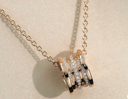 [Ornora Jewelry]ZERO 1 PINK GOLD DIAMOND NECKLACE