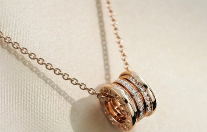 [Ornora Jewelry]ZERO 1 PINK GOLD DIAMOND NECKLACE