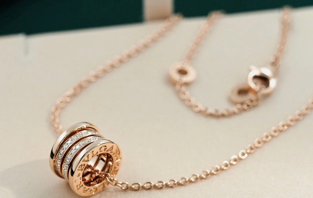 [Ornora Jewelry]ZERO 1 PINK GOLD DIAMOND NECKLACE