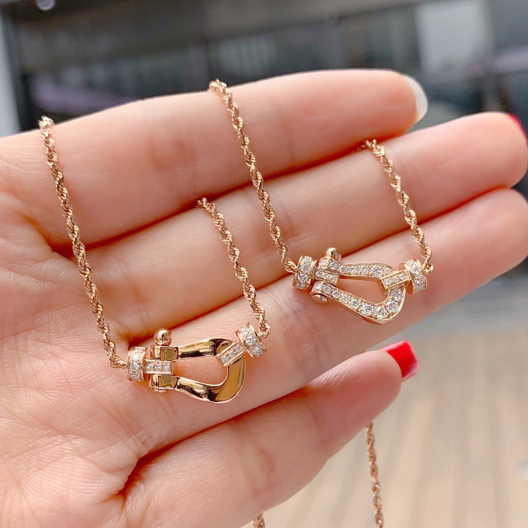 [Ornora Jewelry]FORCE 10 PINK GOLD DIAMOND NECKLACE