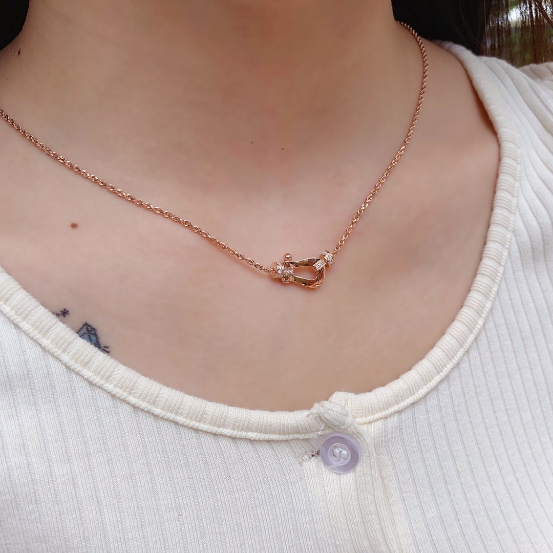 [Ornora Jewelry]FORCE 10 PINK GOLD DIAMOND NECKLACE