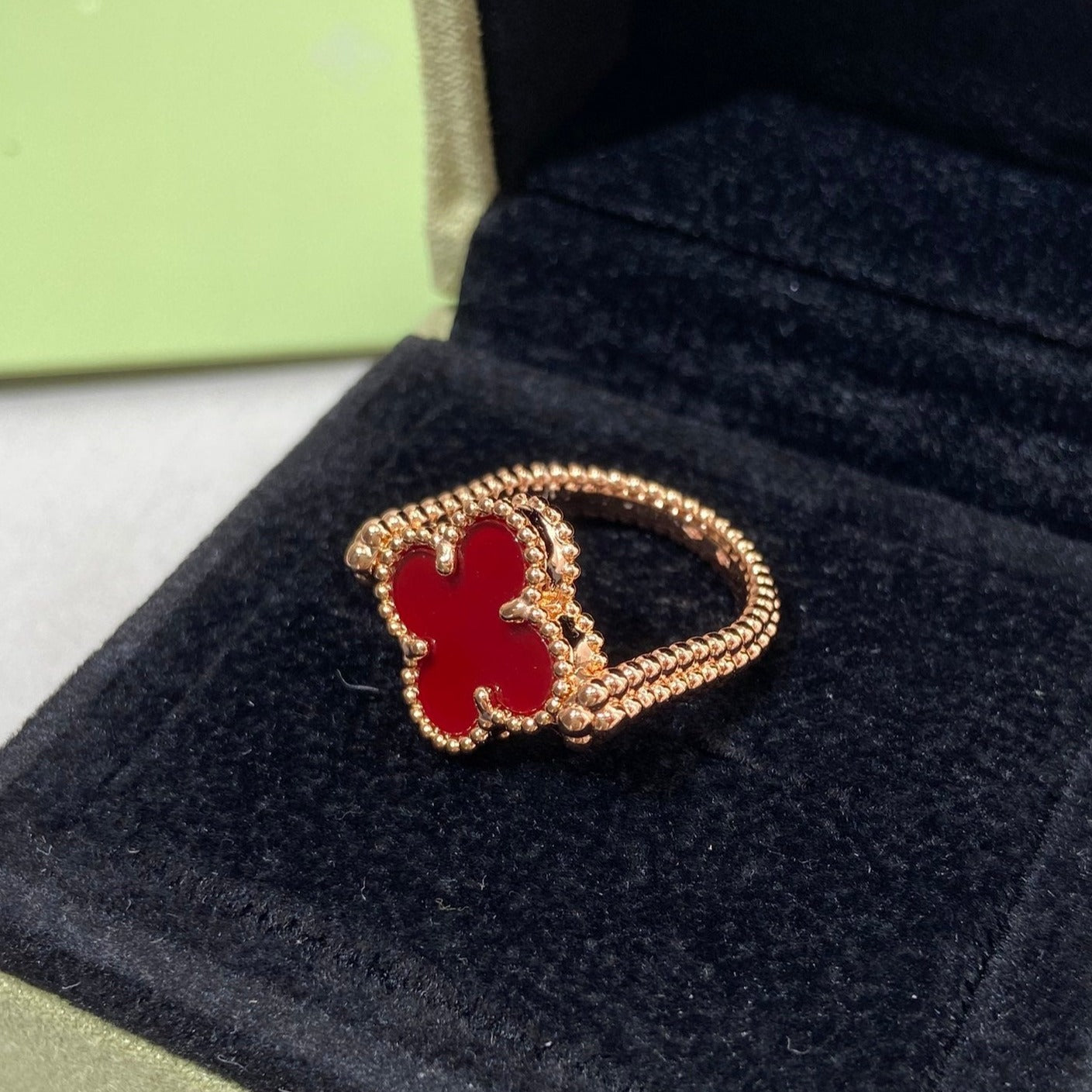 [Ornora Jewelry]CLOVER RIVERSIBLE ROSE GOLD RING