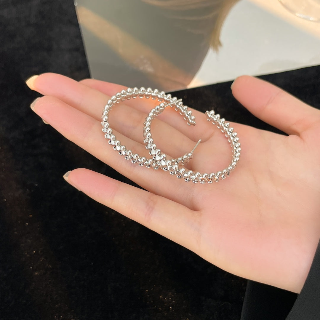 [Ornora Jewelry]CLASH HOOP LARGE EARRINGS
