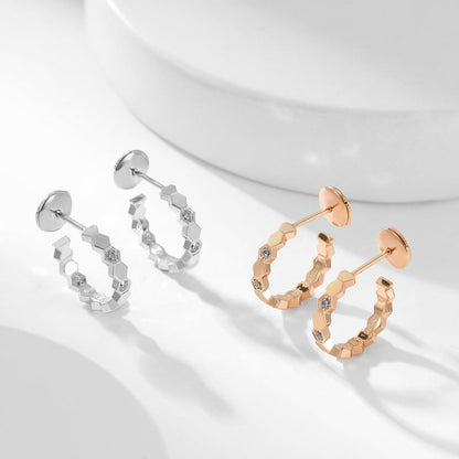 [Ornora Jewelry]BEE LOVE DIAMOND HOOP EARRINGS