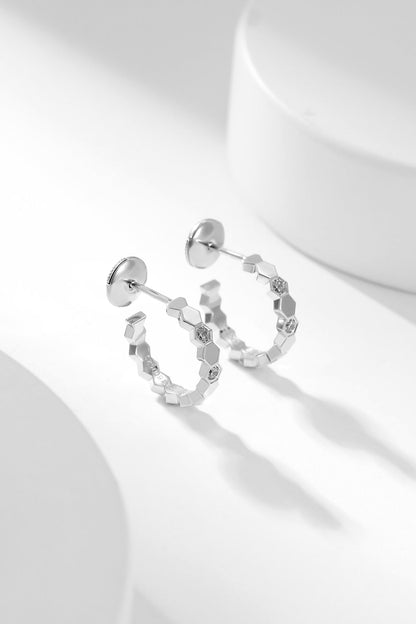[Ornora Jewelry]BEE LOVE DIAMOND HOOP EARRINGS
