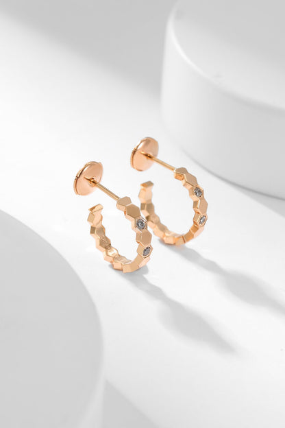 [Ornora Jewelry]BEE LOVE DIAMOND HOOP EARRINGS
