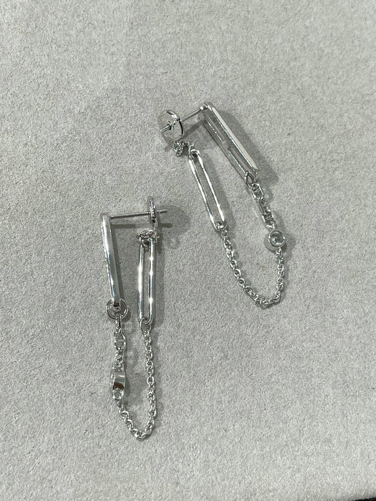 [Ornora Jewelry]CHAINE CHAOS DIAMOND DROP EARRINGS