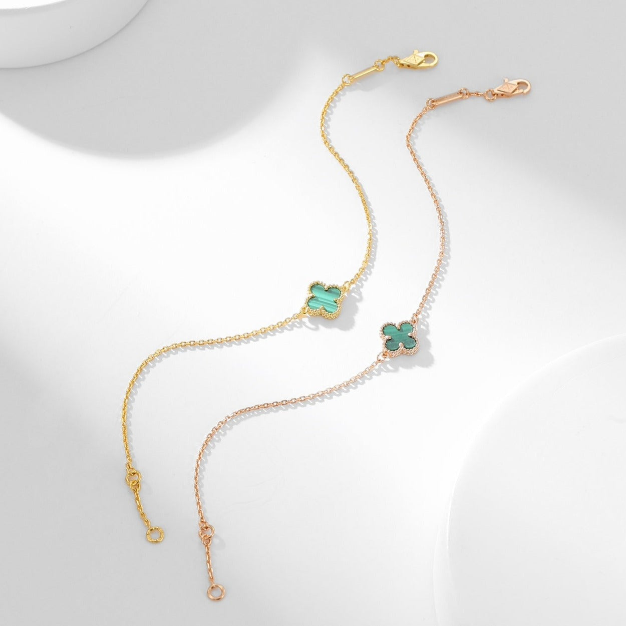 [Ornora Jewelry]CLOVER BRACELET MALACHITE 1 MOTIF