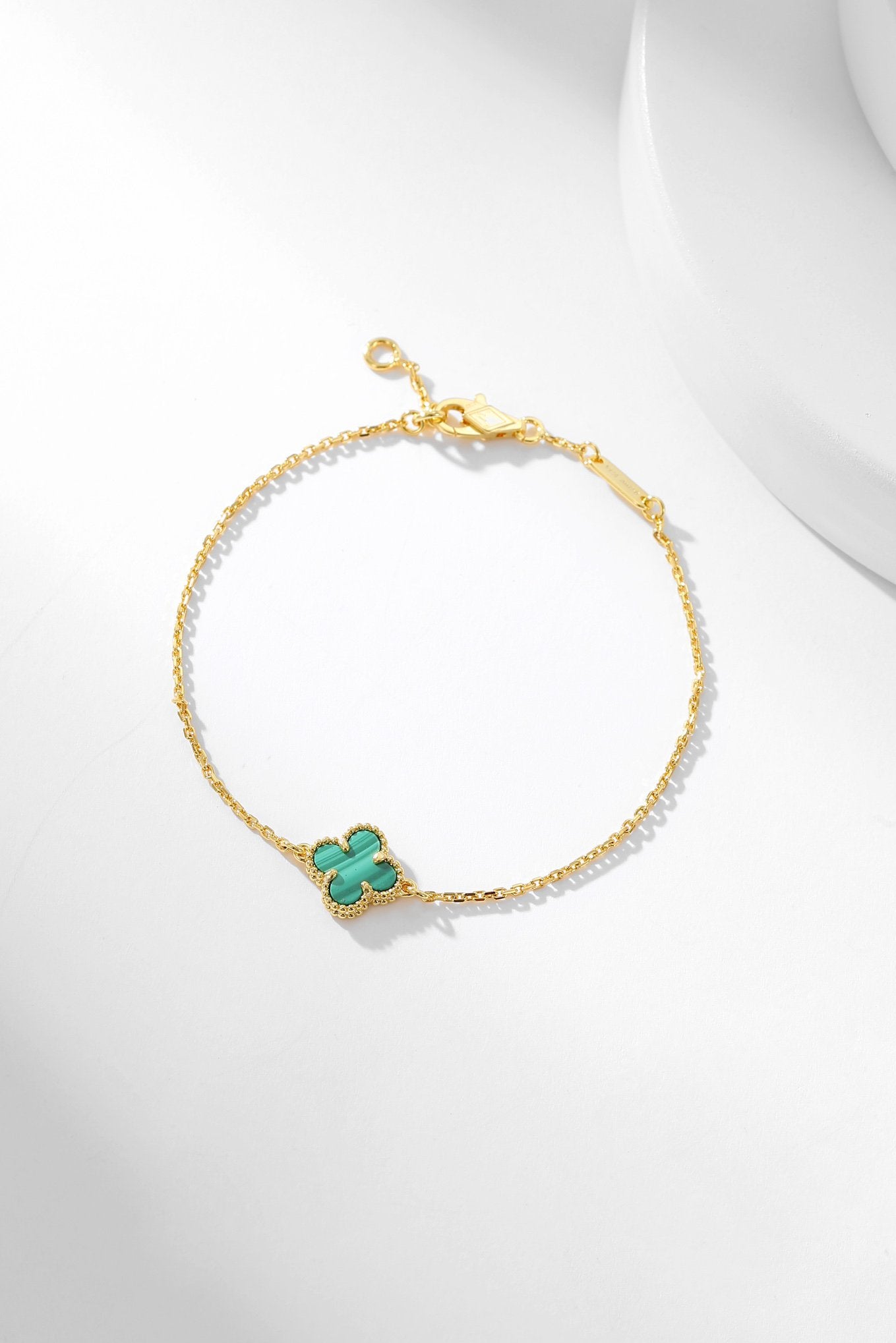 [Ornora Jewelry]CLOVER BRACELET MALACHITE 1 MOTIF