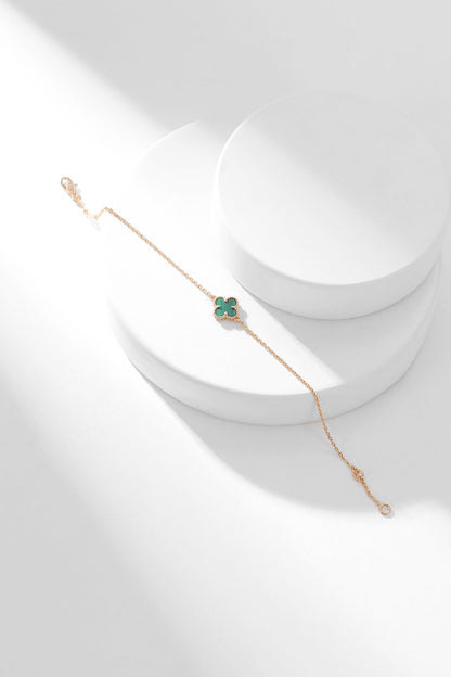 [Ornora Jewelry]CLOVER BRACELET MALACHITE 1 MOTIF