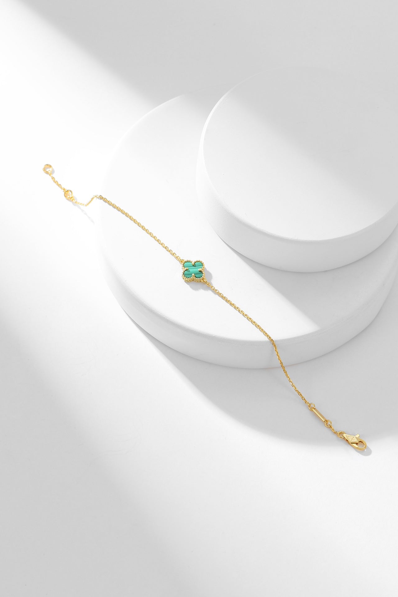 [Ornora Jewelry]CLOVER BRACELET MALACHITE 1 MOTIF