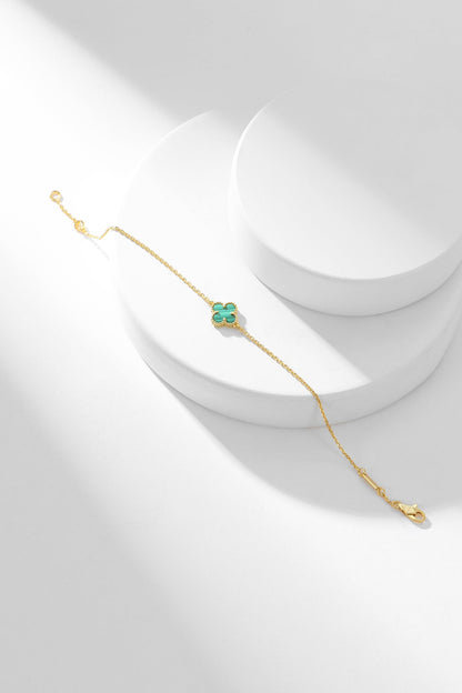 [Ornora Jewelry]CLOVER BRACELET MALACHITE 1 MOTIF