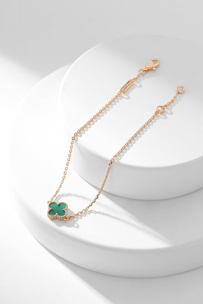 [Ornora Jewelry]CLOVER BRACELET MALACHITE 1 MOTIF