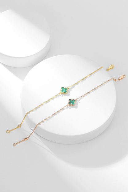 [Ornora Jewelry]CLOVER BRACELET MALACHITE 1 MOTIF