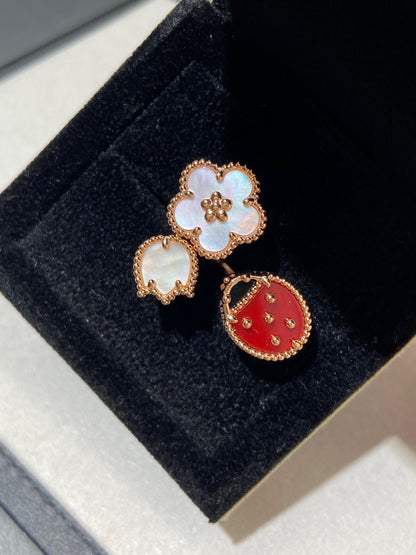 [Ornora Jewelry]LUCKY 3 MOTIF ROSE GOLD RING