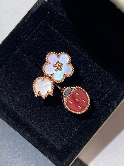 [Ornora Jewelry]LUCKY 3 MOTIF ROSE GOLD RING