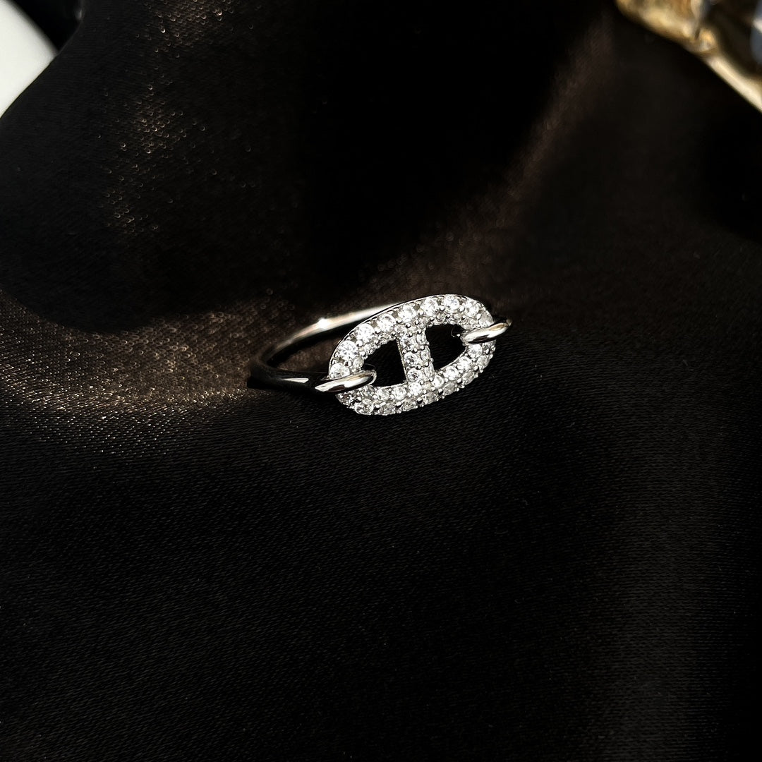 [Ornora Jewelry]RONDE SMALL SILVER DIAMOND RING