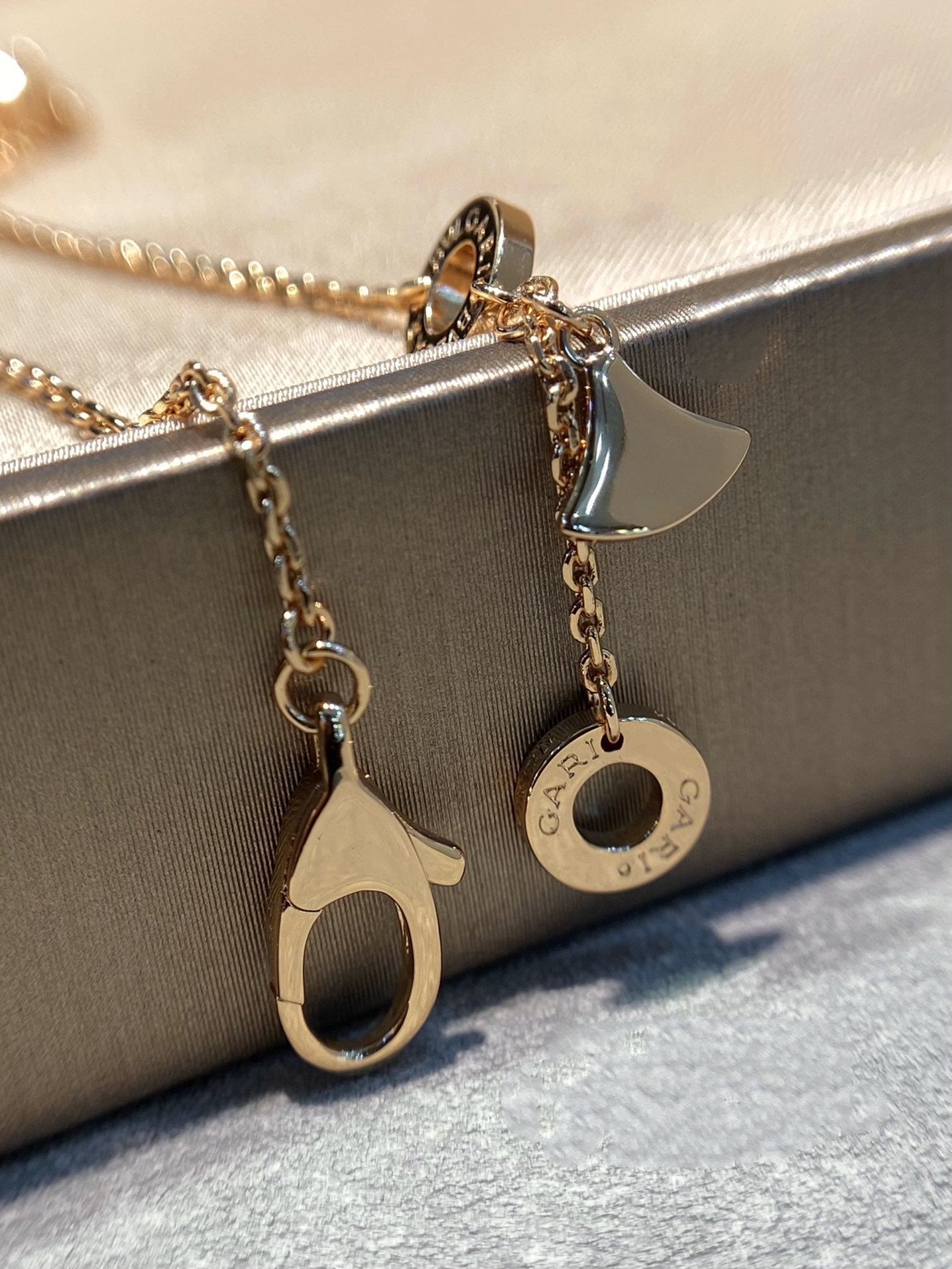 [Ornora Jewelry]DREAM MOP DIAMOND PAVED PINK GOLD NECKLACE